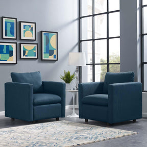 Modway Furniture Modern Activate Upholstered Fabric Armchair Set of 2 - EEI-4078