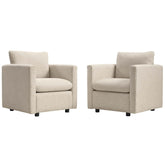 Modway Furniture Modern Activate Upholstered Fabric Armchair Set of 2 - EEI-4078