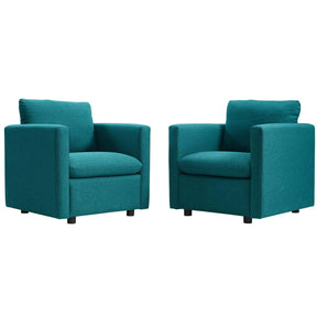 Modway Furniture Modern Activate Upholstered Fabric Armchair Set of 2 - EEI-4078