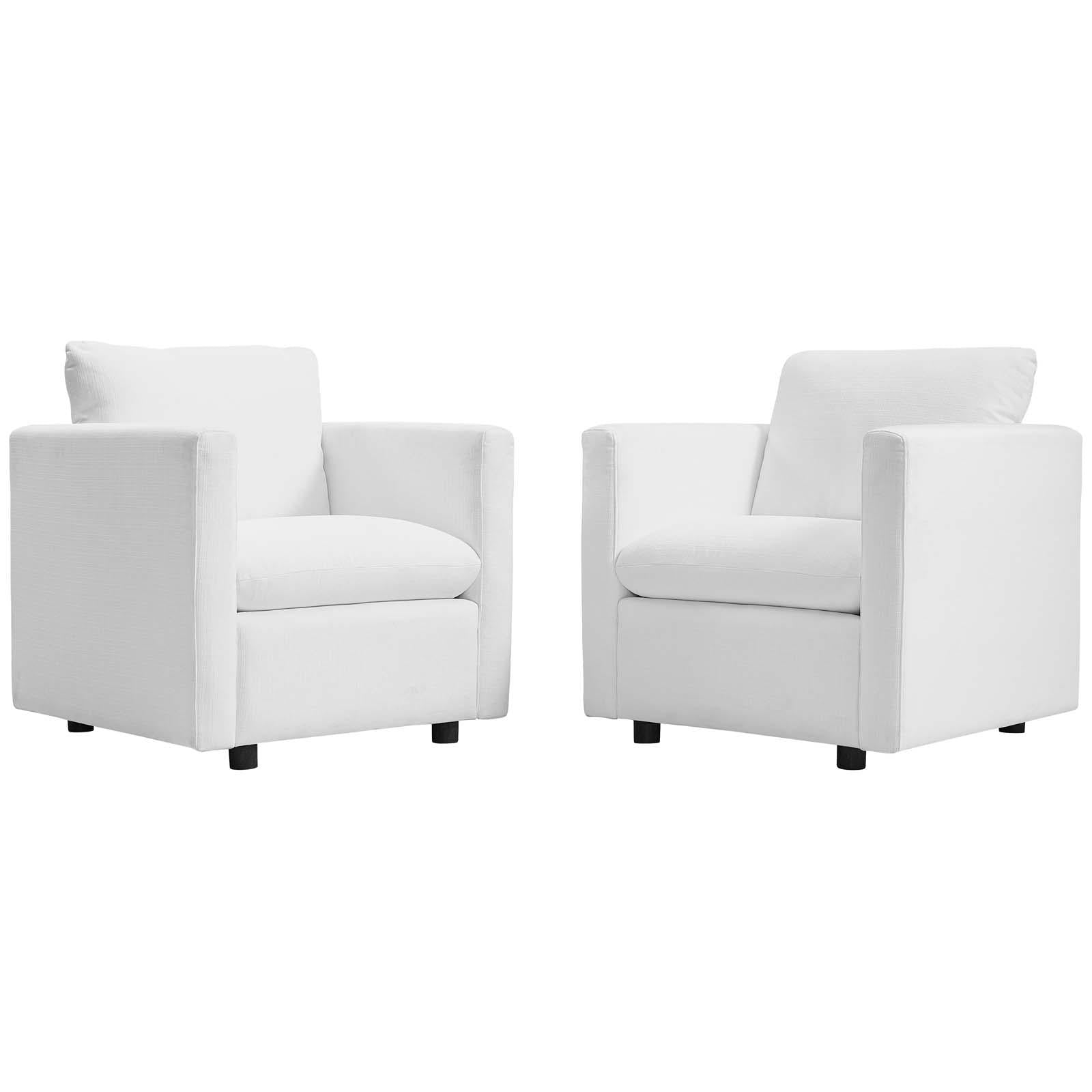 Modway Furniture Modern Activate Upholstered Fabric Armchair Set of 2 - EEI-4078