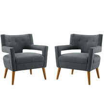 Modway Furniture Modern Sheer Upholstered Fabric Armchair Set of 2 - EEI-4082