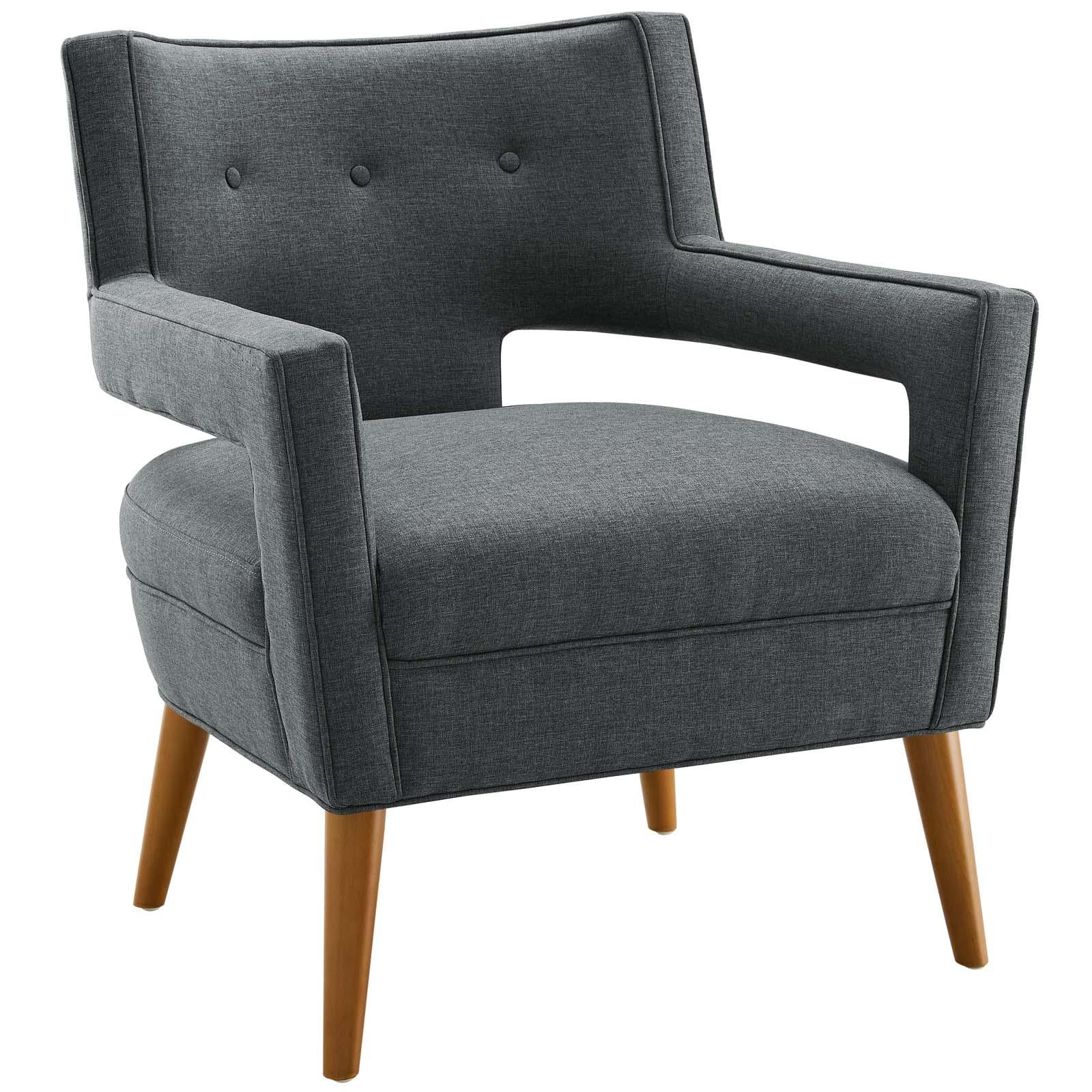 Modway Furniture Modern Sheer Upholstered Fabric Armchair Set of 2 - EEI-4082