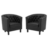 Modway Furniture Modern Prospect Upholstered Vinyl Armchair Set of 2 - EEI-4110