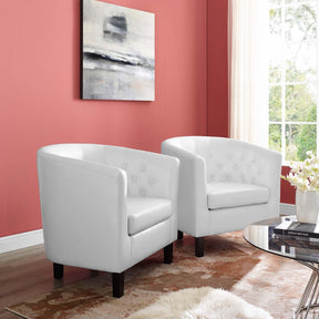 Modway Furniture Modern Prospect Upholstered Vinyl Armchair Set of 2 - EEI-4110