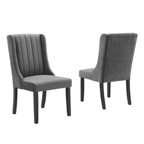 Modway Furniture Modern Renew Parsons Performance Velvet Dining Side Chairs - Set of 2 - EEI-4244