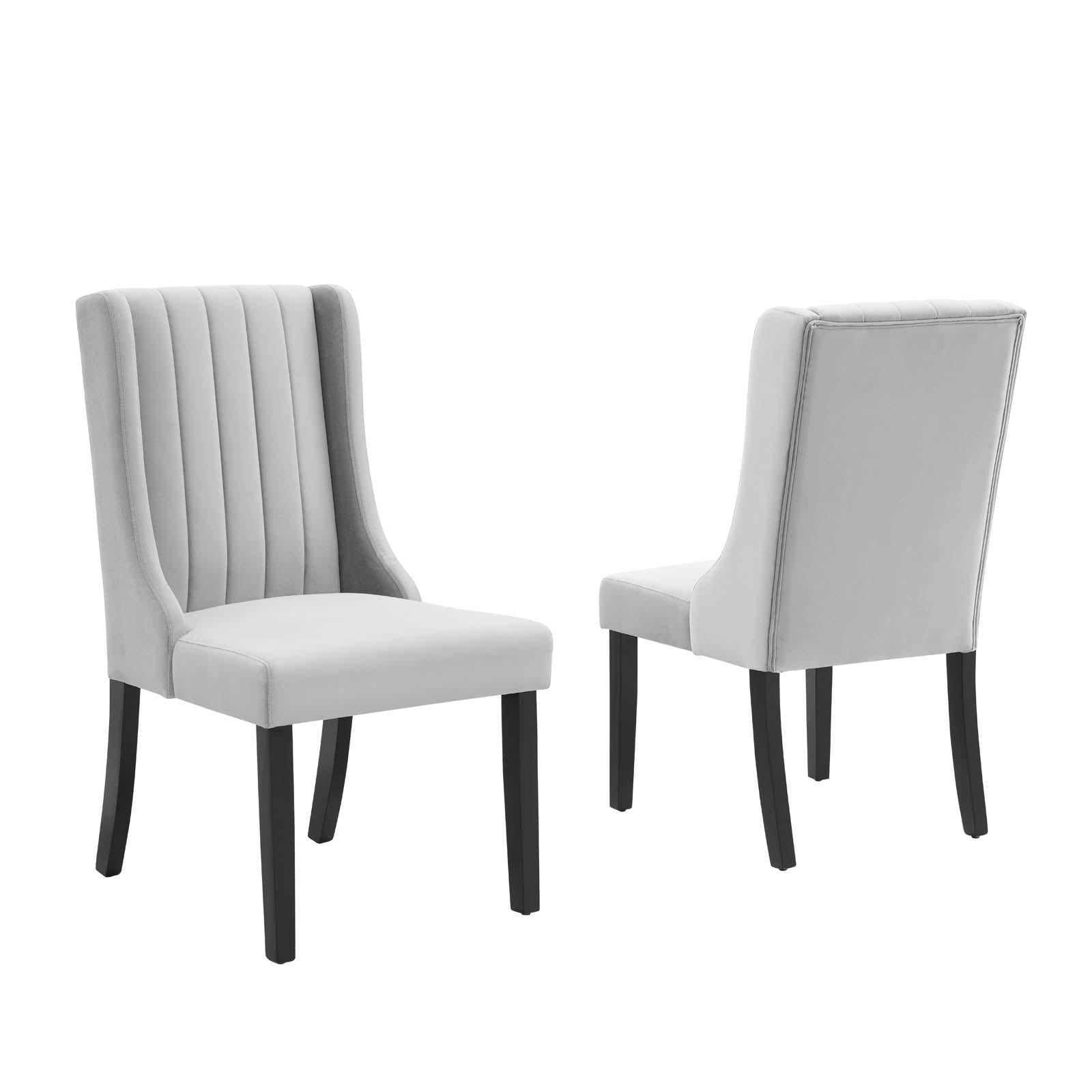 Modway Furniture Modern Renew Parsons Performance Velvet Dining Side Chairs - Set of 2 - EEI-4244