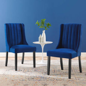 Modway Furniture Modern Renew Parsons Performance Velvet Dining Side Chairs - Set of 2 - EEI-4244