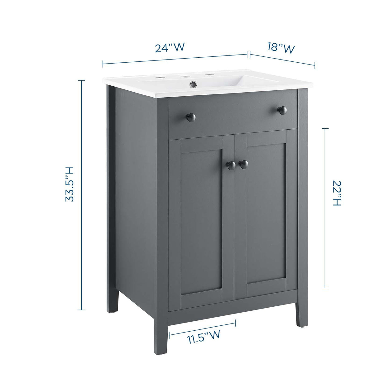 Modway Furniture Modern Nantucket 24" Bathroom Vanity - EEI-4250