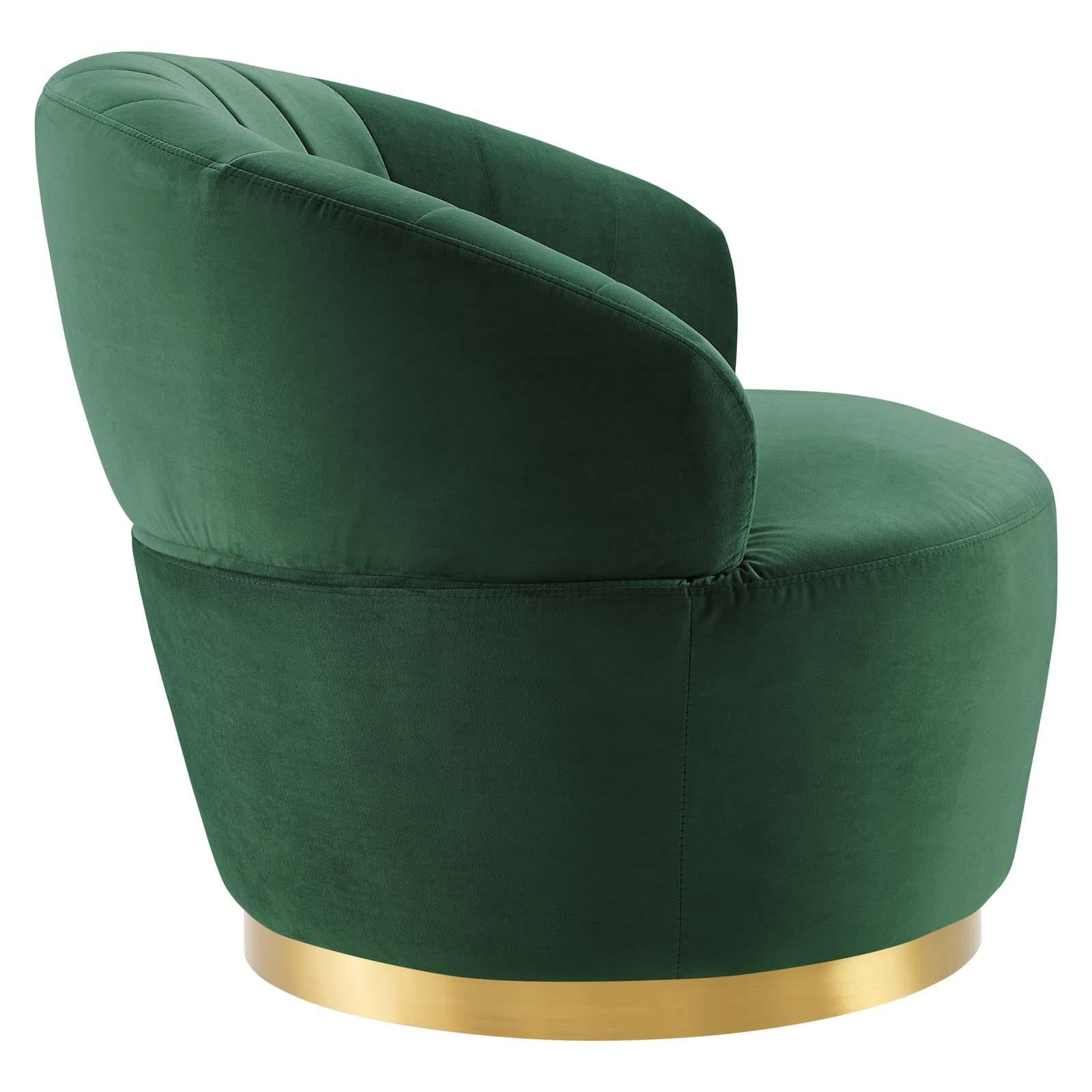 Modway Furniture Modern Billow Tufted Performance Velvet Swivel Chair - EEI-4344