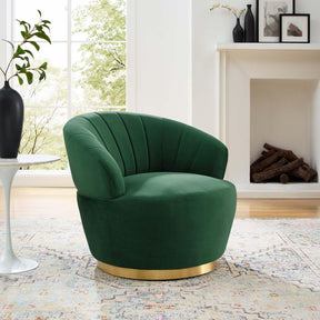 Modway Furniture Modern Billow Tufted Performance Velvet Swivel Chair - EEI-4344