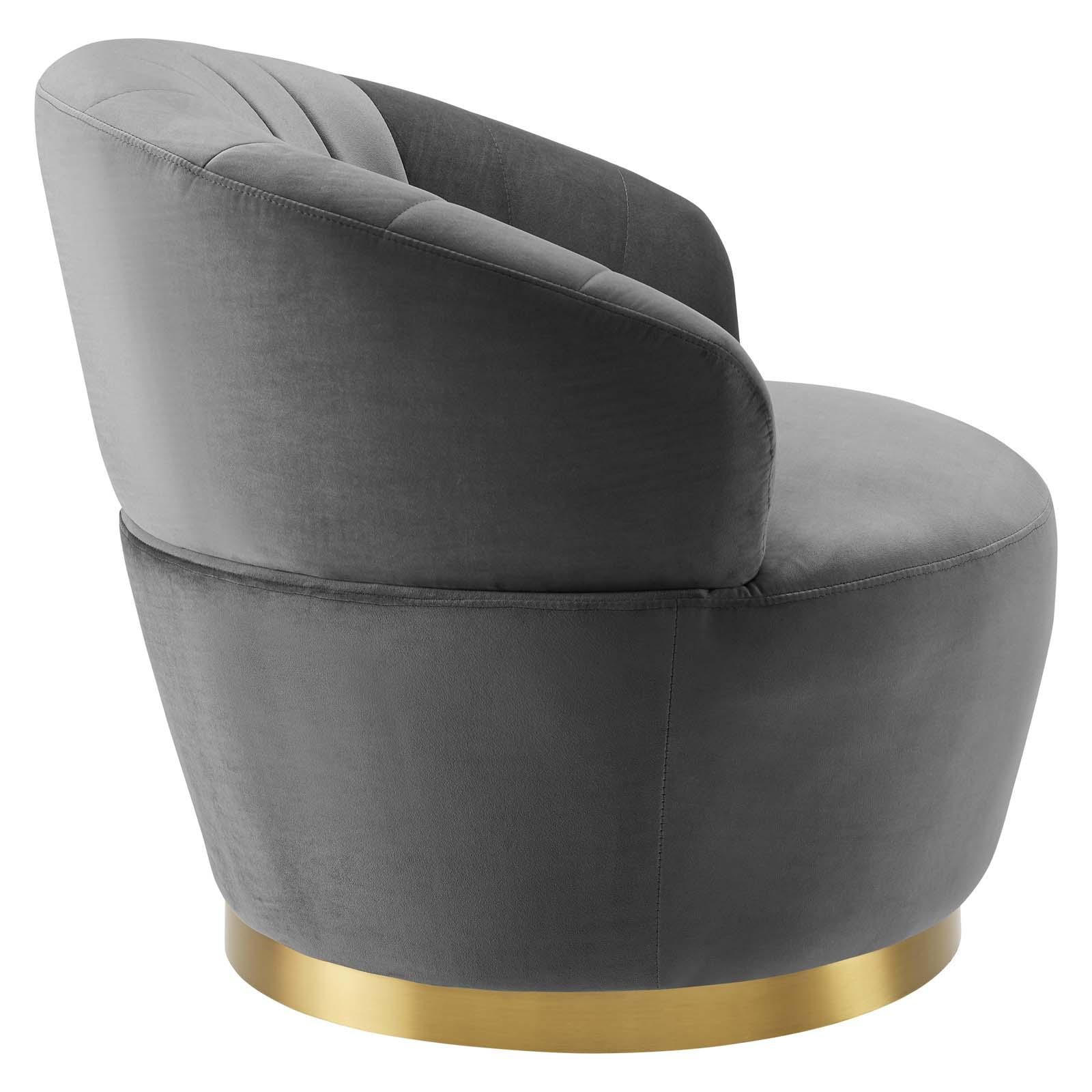 Modway Furniture Modern Billow Tufted Performance Velvet Swivel Chair - EEI-4344