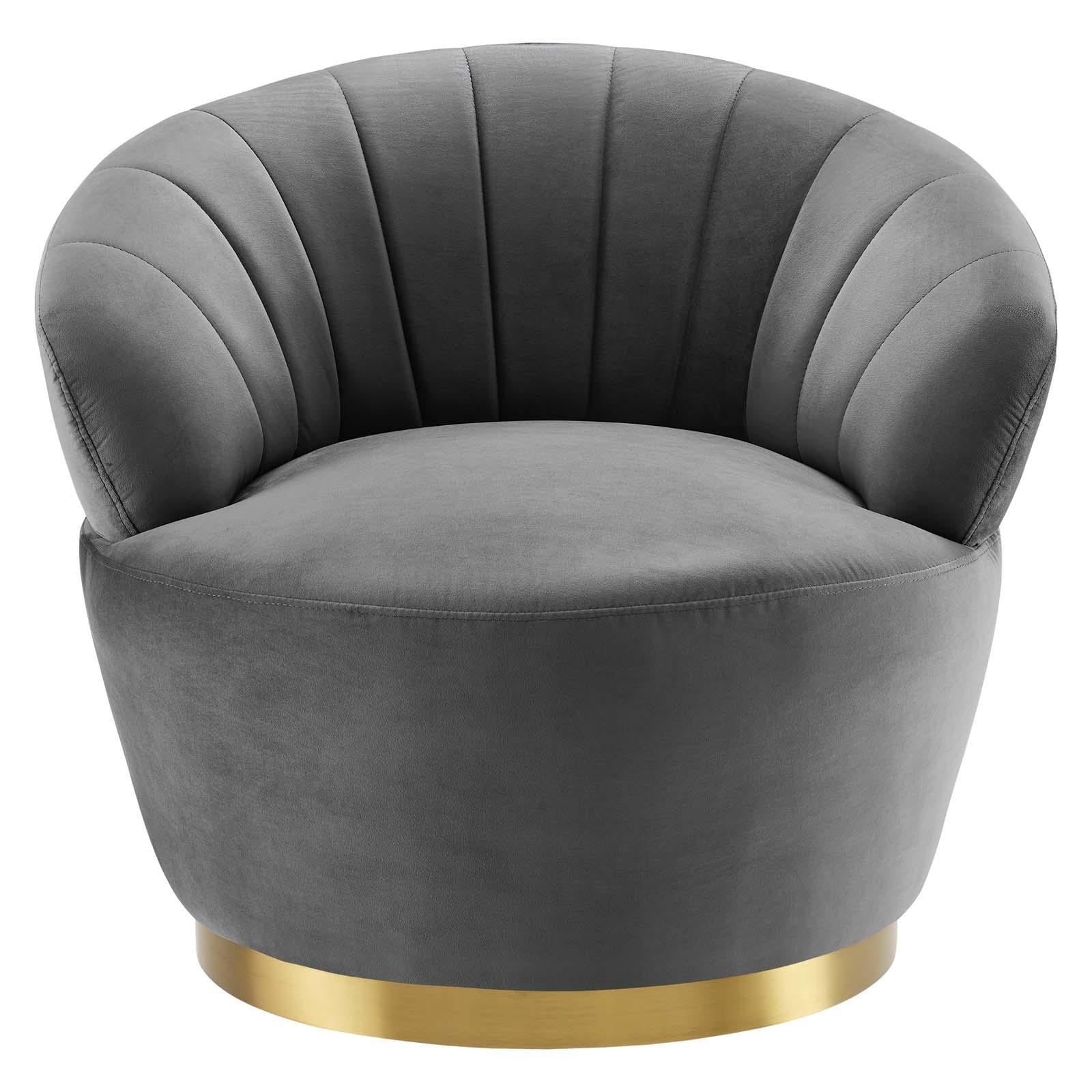 Modway Furniture Modern Billow Tufted Performance Velvet Swivel Chair - EEI-4344