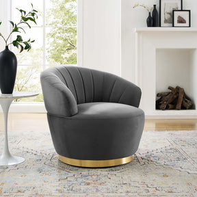 Modway Furniture Modern Billow Tufted Performance Velvet Swivel Chair - EEI-4344