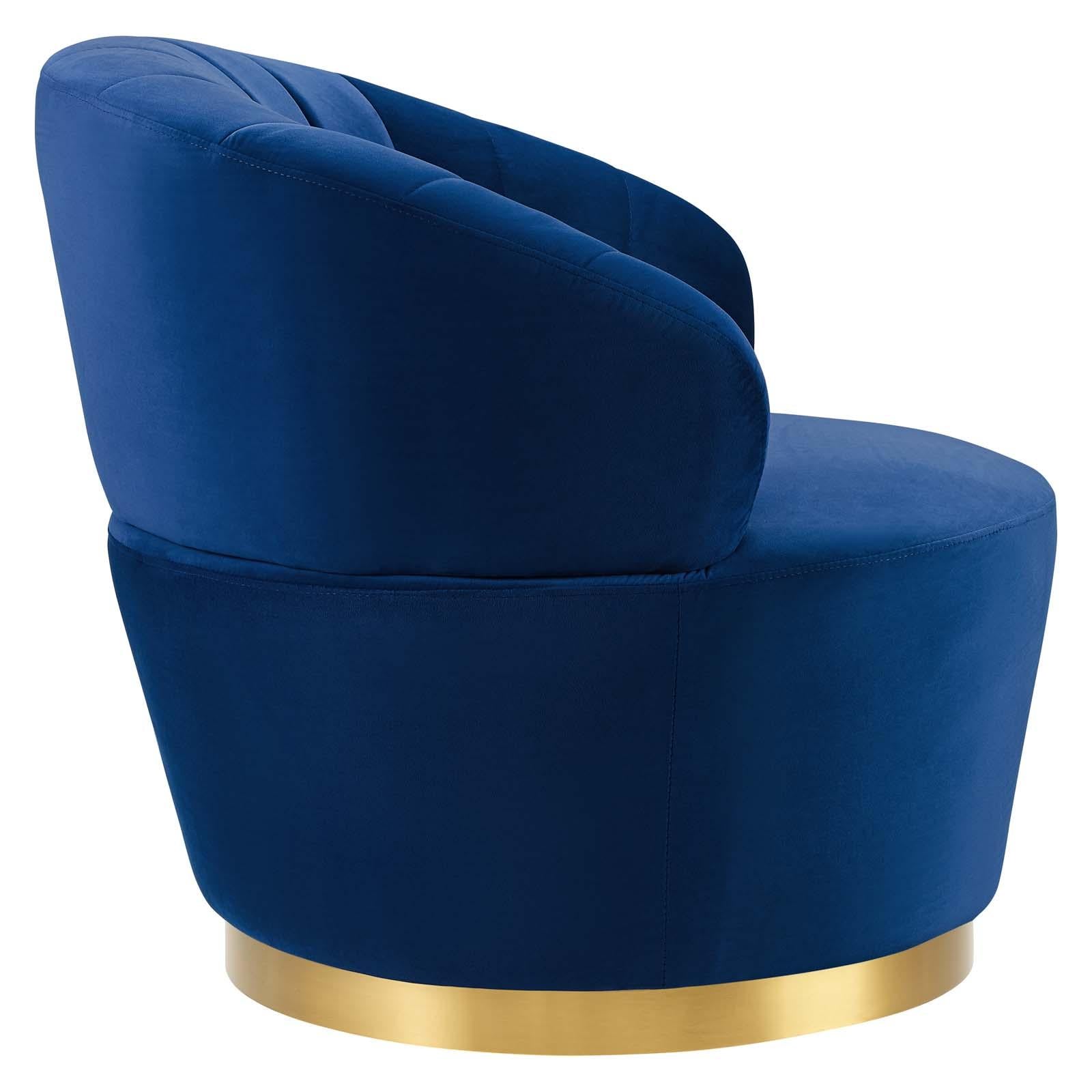 Modway Furniture Modern Billow Tufted Performance Velvet Swivel Chair - EEI-4344