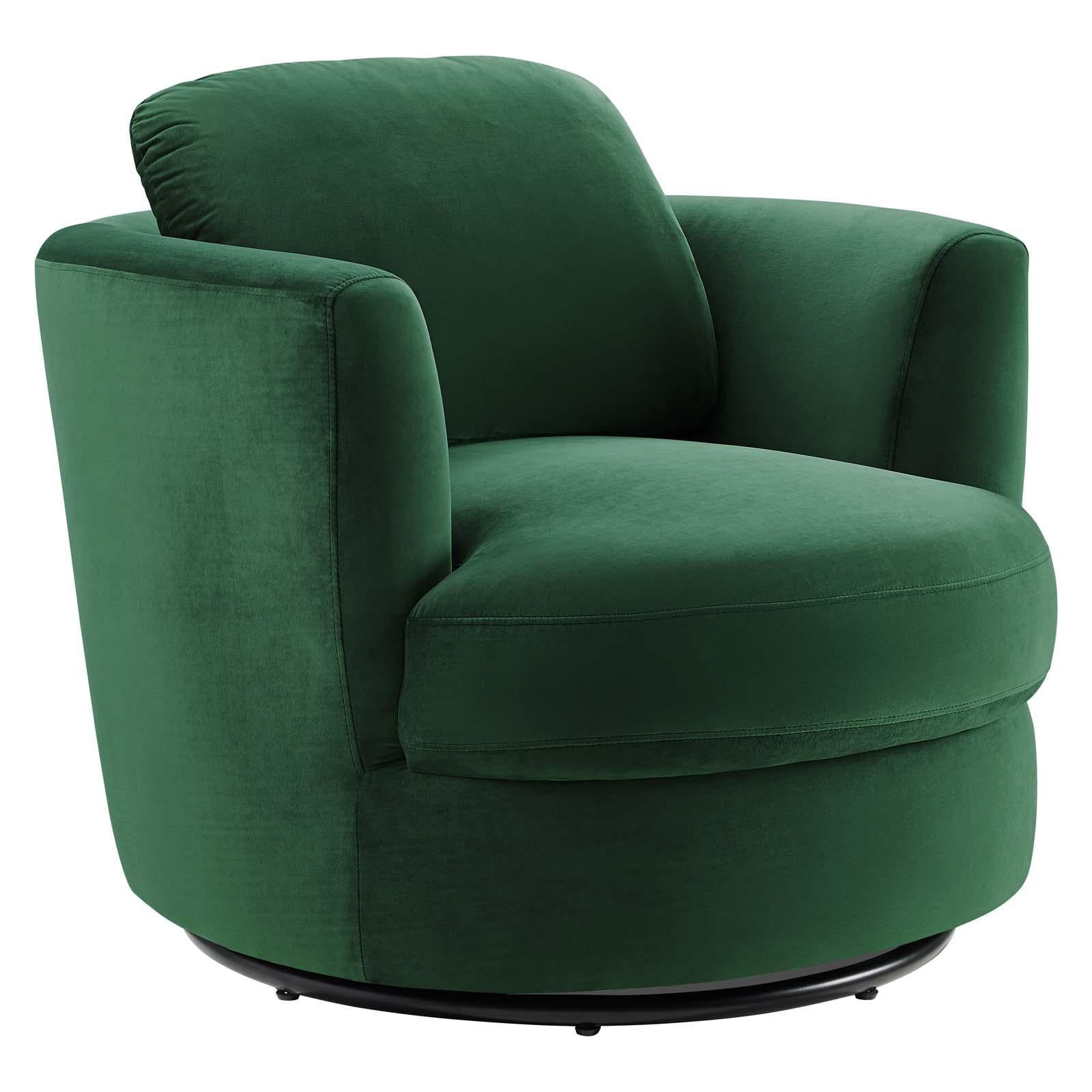 Modway Furniture Modern Pirouette Performance Velvet Swivel Armchair - EEI-4345