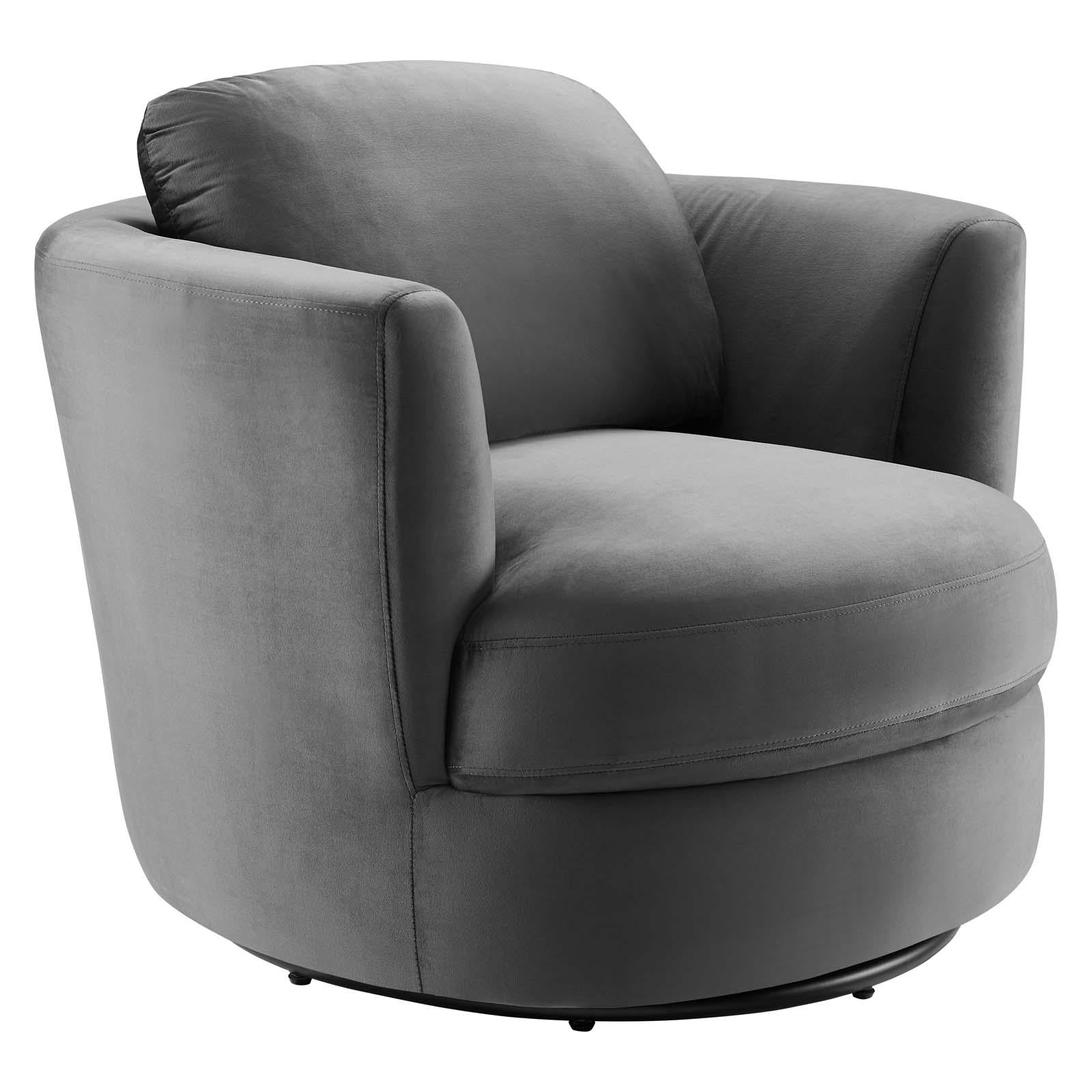 Modway Furniture Modern Pirouette Performance Velvet Swivel Armchair - EEI-4345