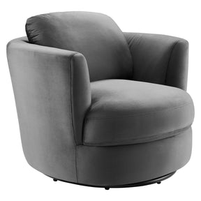 Modway Furniture Modern Pirouette Performance Velvet Swivel Armchair - EEI-4345