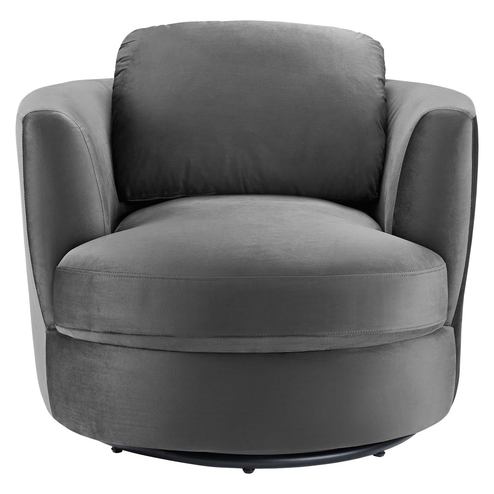 Modway Furniture Modern Pirouette Performance Velvet Swivel Armchair - EEI-4345