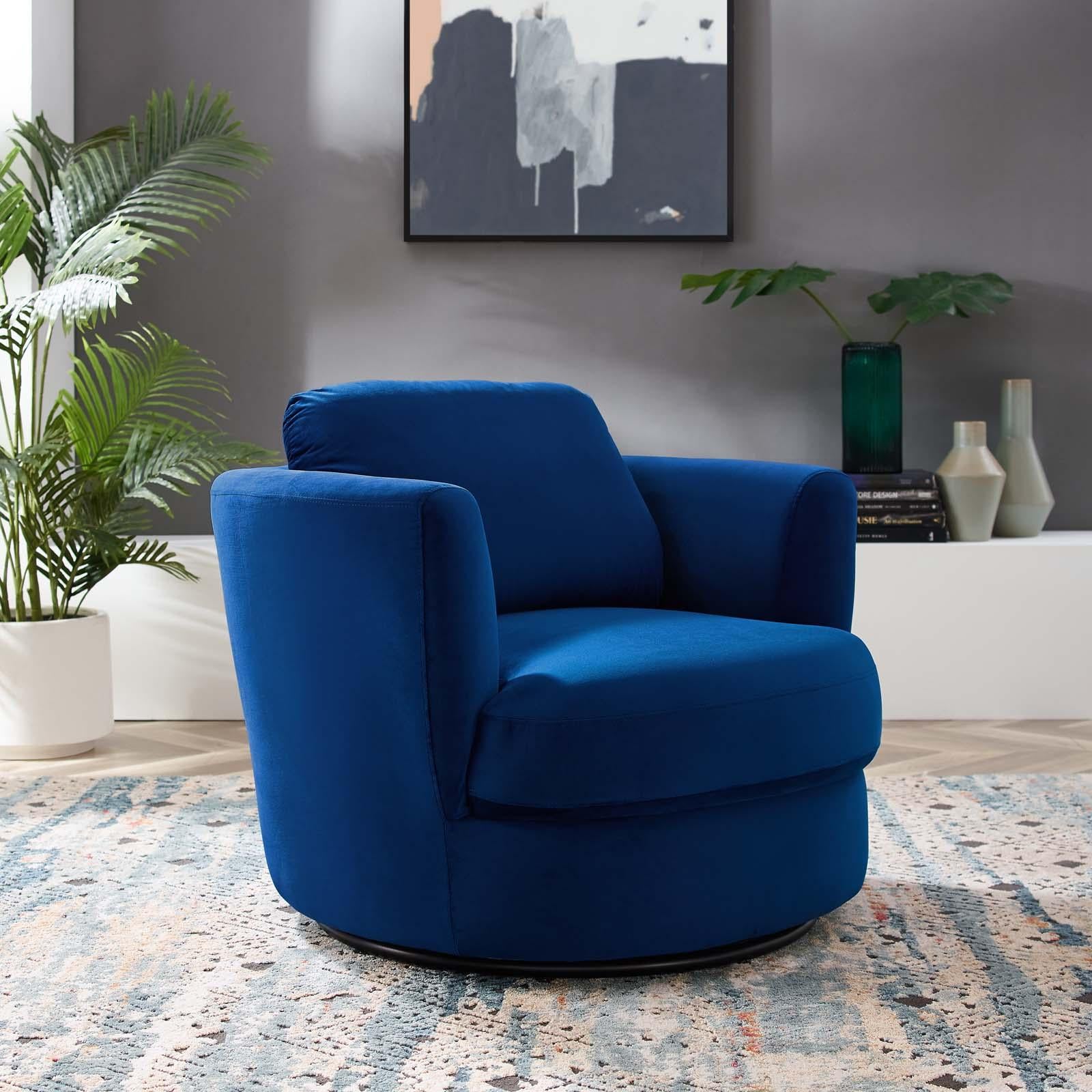 Modway Furniture Modern Pirouette Performance Velvet Swivel Armchair - EEI-4345