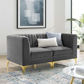 Modway Furniture Modern Triumph Channel Tufted Performance Velvet Loveseat - EEI-4346