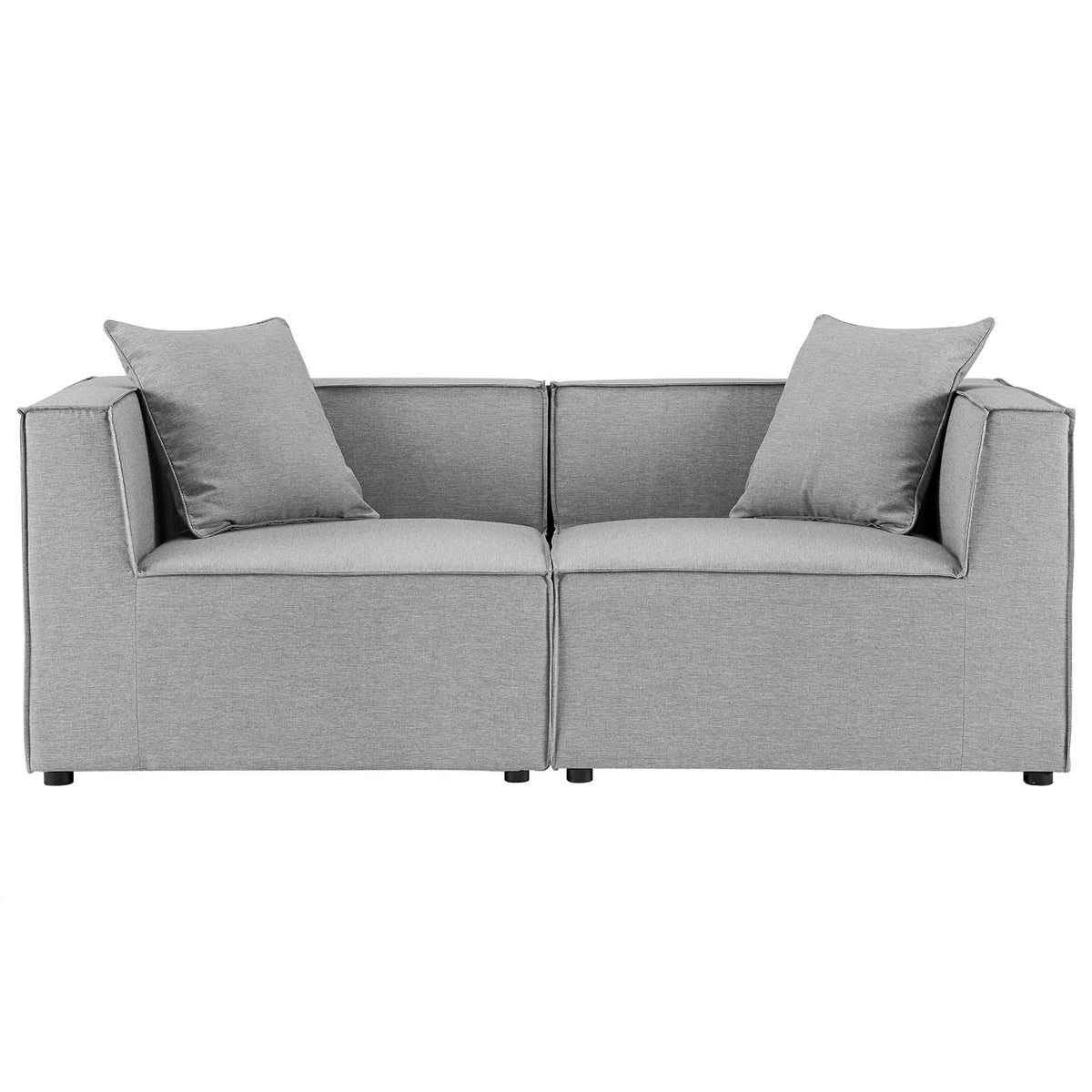 Modway Furniture Modern Saybrook Outdoor Patio Upholstered 2-Piece Sectional Sofa Loveseat - EEI-4377