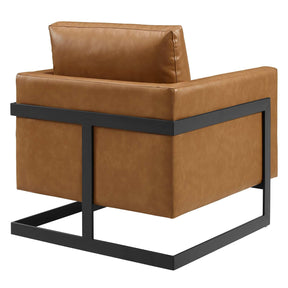 Modway Furniture Modern Posse Vegan Leather Accent Chair - EEI-4392