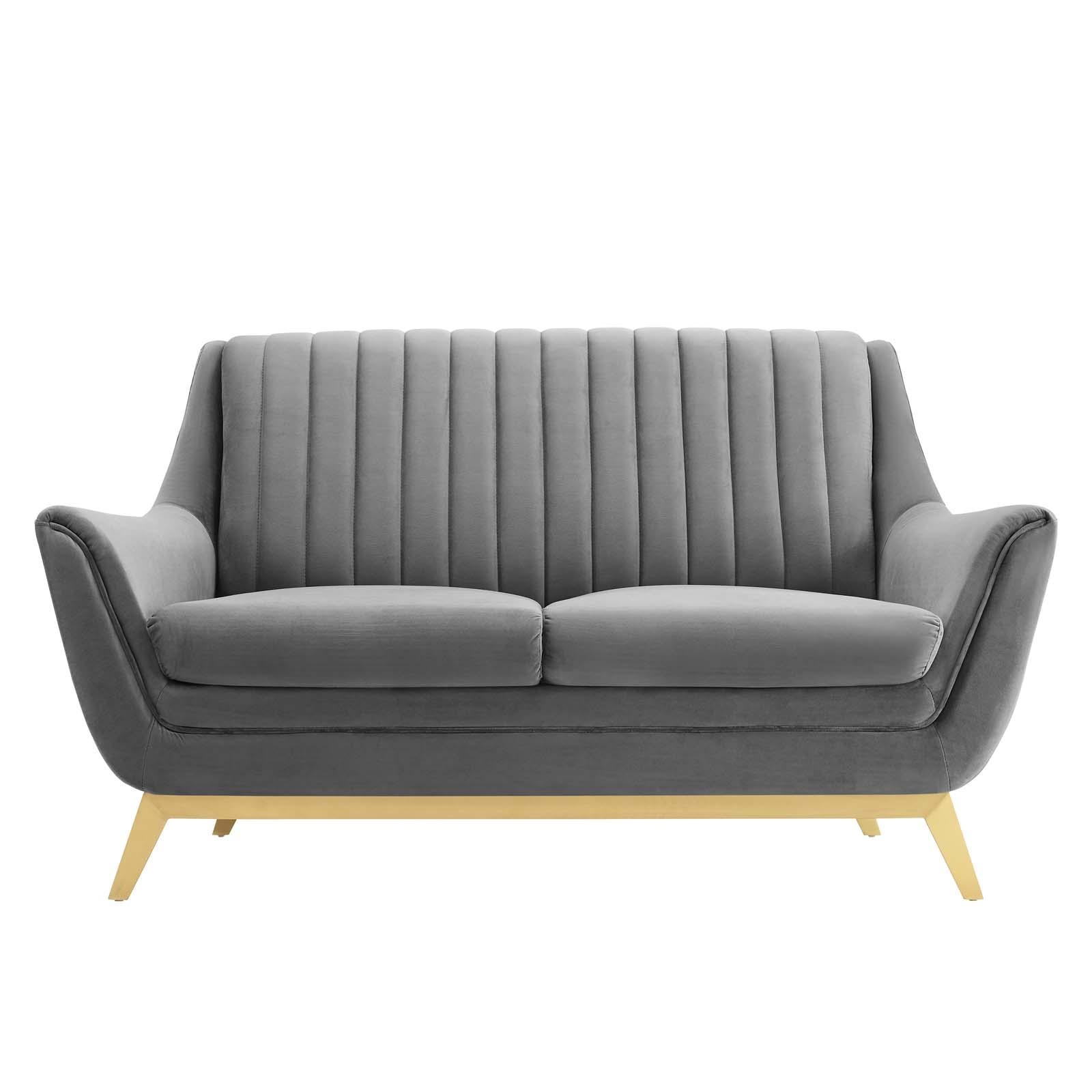 Modway Furniture Modern Winsome Channel Tufted Performance Velvet Loveseat - EEI-4408