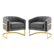 Modway Furniture Modern Esteem Accent Armchair Performance Velvet Set of 2 - EEI-4422