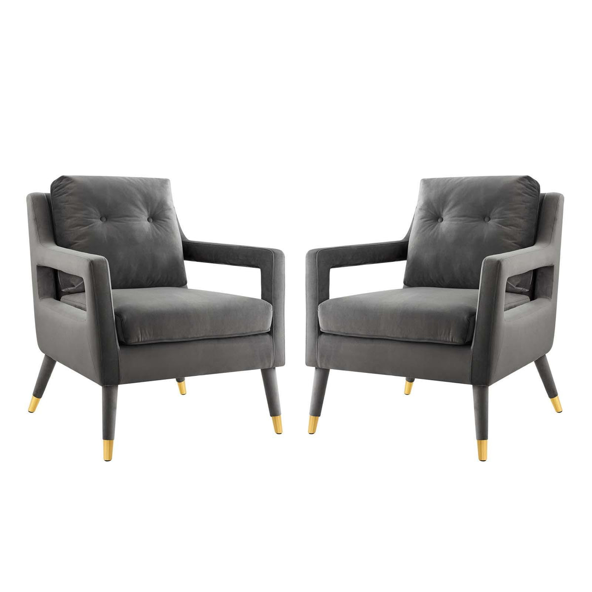 Modway Furniture Modern Premise Armchair Performance Velvet Set of 2 - EEI-4428