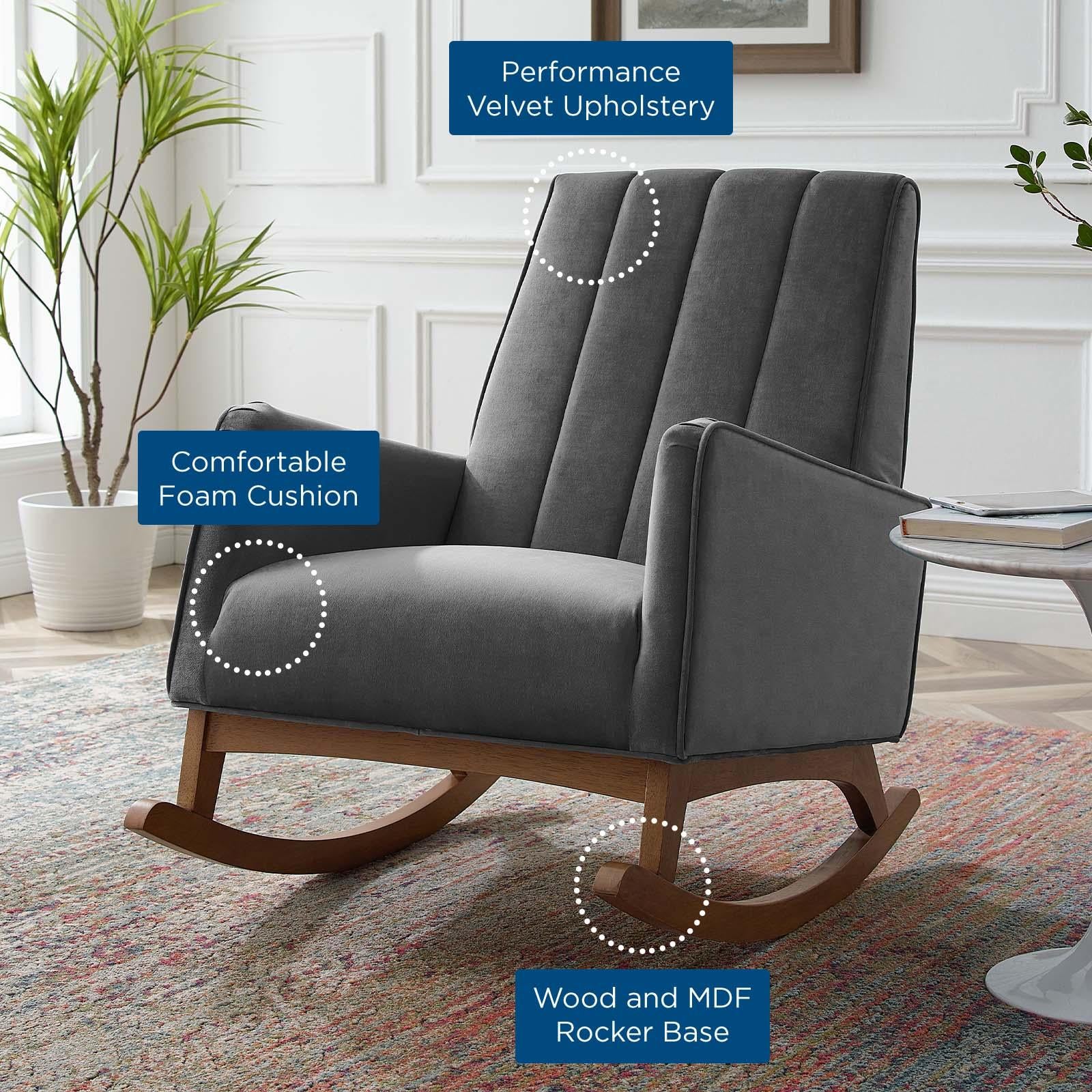 Modway Furniture Modern Sway Performance Velvet Rocking Chair - EEI-4456