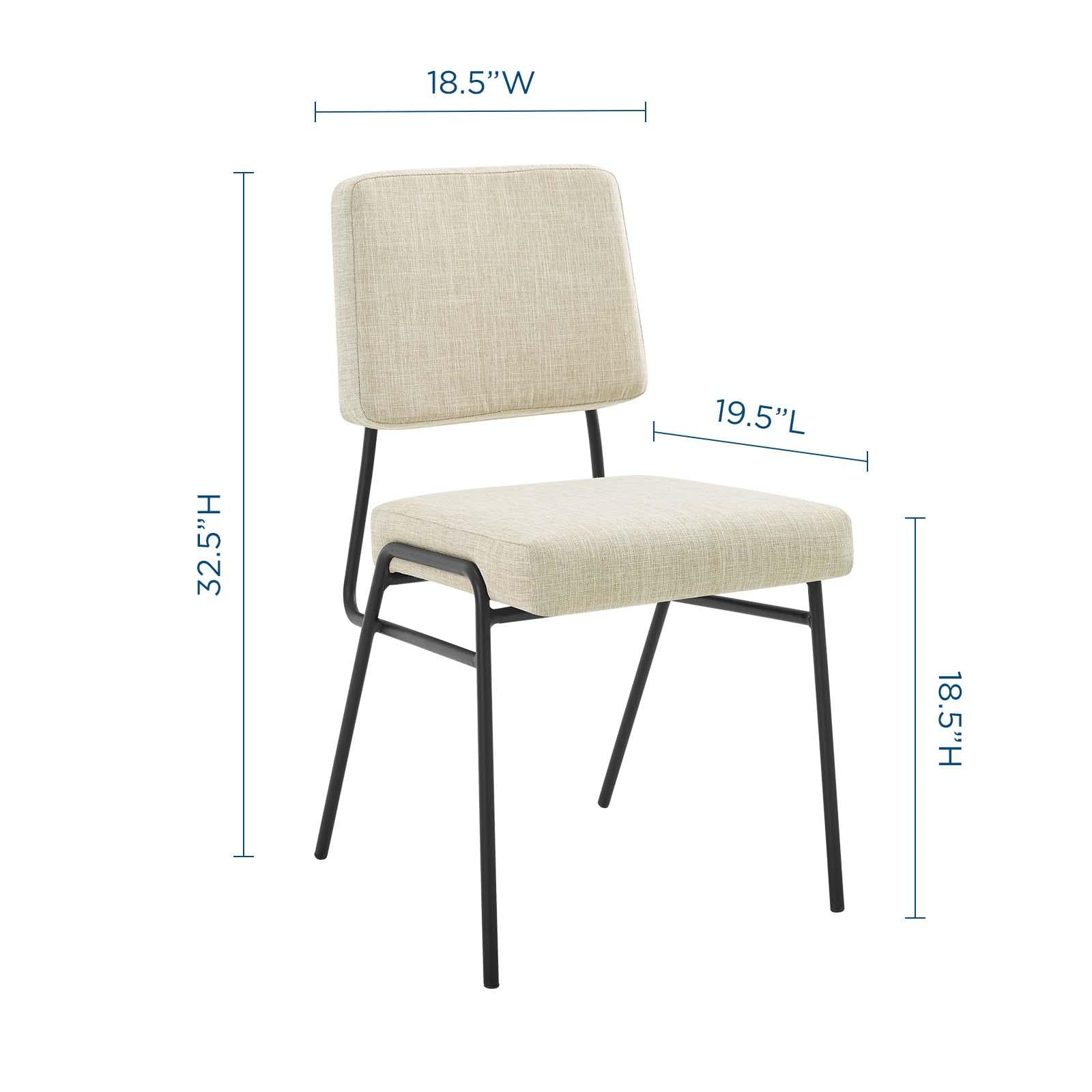 Modway Furniture Modern Craft Dining Side Chair Upholstered Fabric Set of 2 - EEI-4506