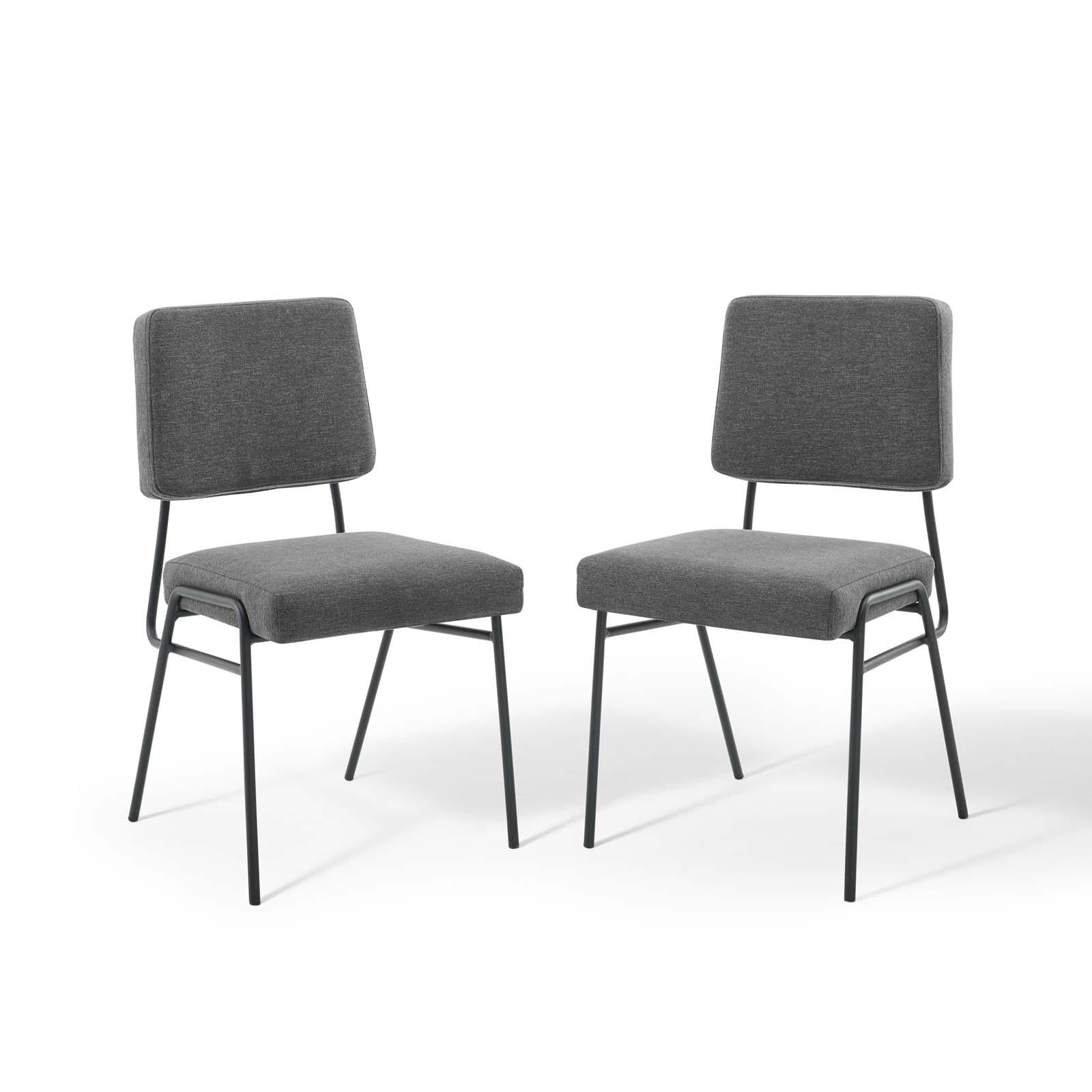 Modway Furniture Modern Craft Dining Side Chair Upholstered Fabric Set of 2 - EEI-4506