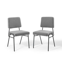 Modway Furniture Modern Craft Dining Side Chair Upholstered Fabric Set of 2 - EEI-4506