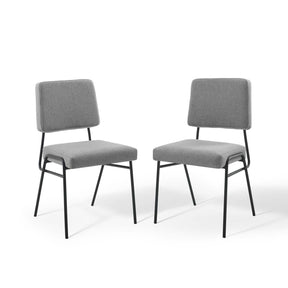 Modway Furniture Modern Craft Dining Side Chair Upholstered Fabric Set of 2 - EEI-4506