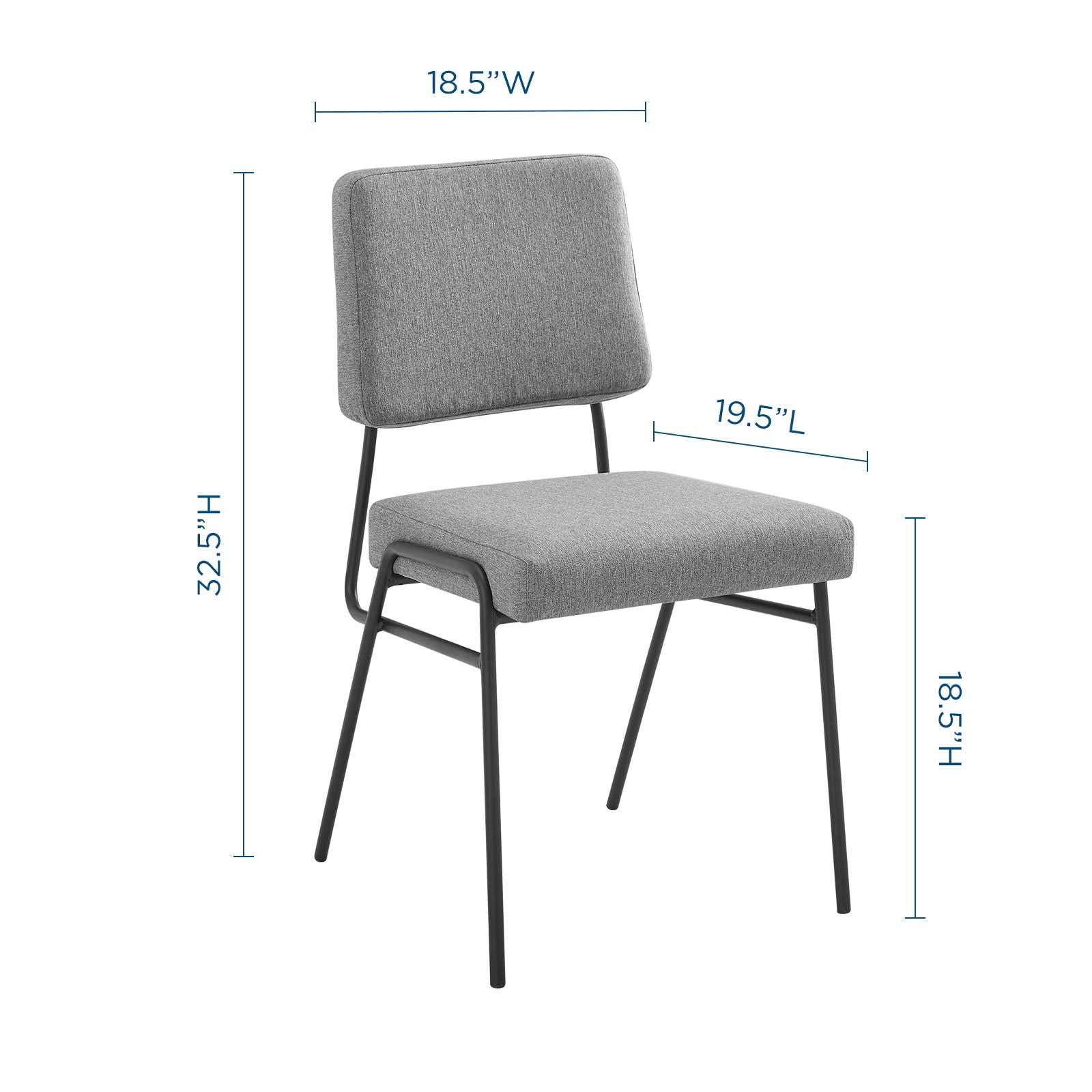 Modway Furniture Modern Craft Dining Side Chair Upholstered Fabric Set of 2 - EEI-4506