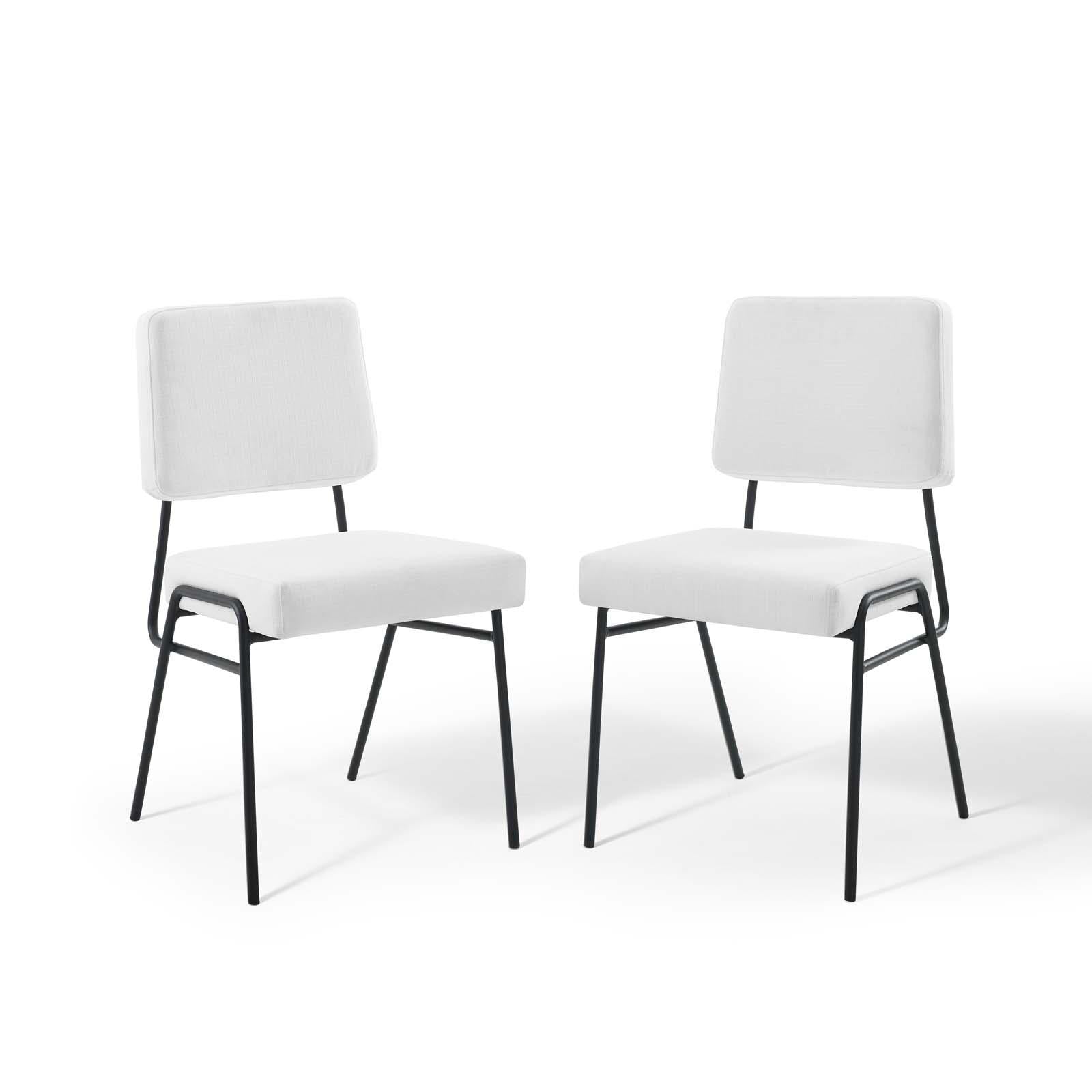 Modway Furniture Modern Craft Dining Side Chair Upholstered Fabric Set of 2 - EEI-4506