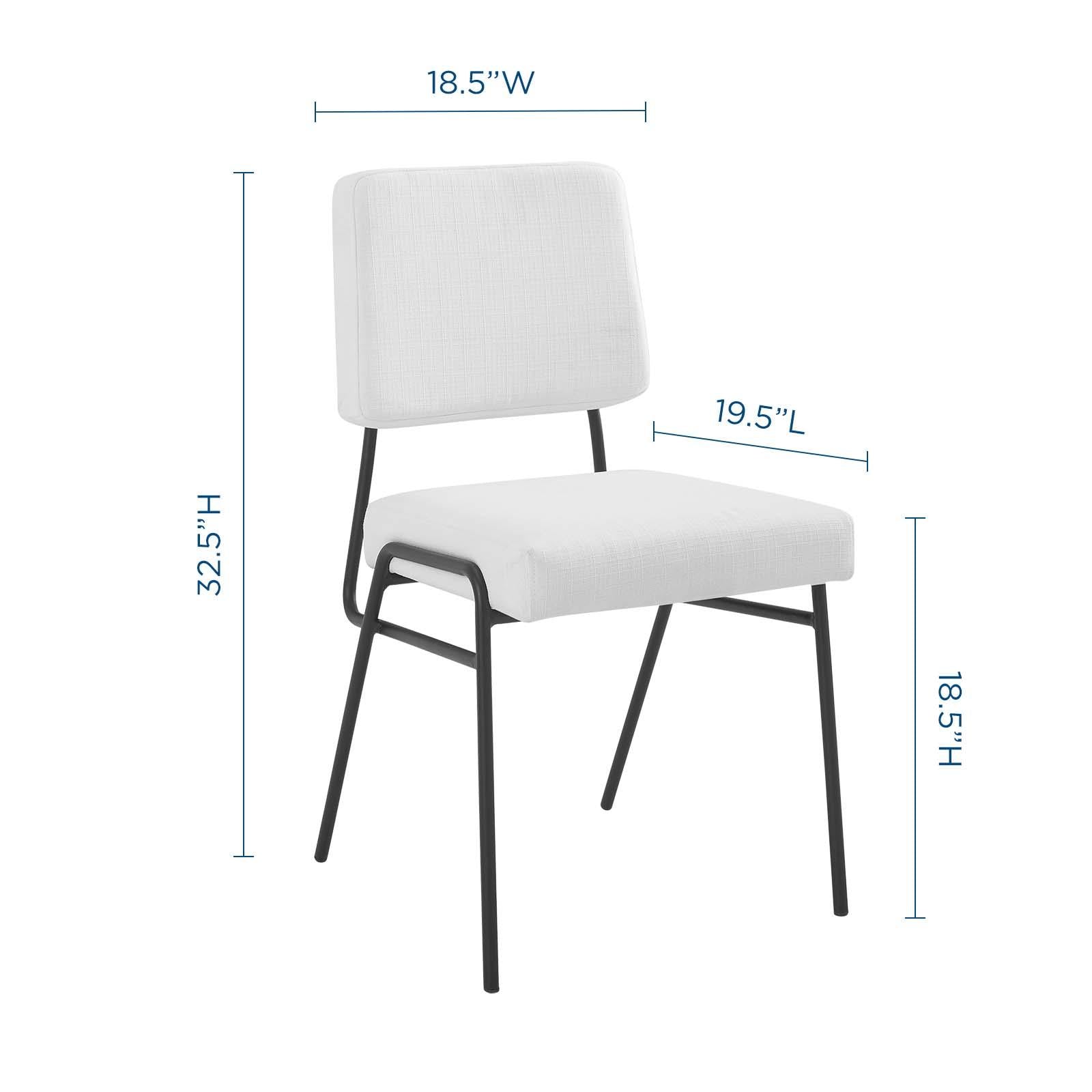 Modway Furniture Modern Craft Dining Side Chair Upholstered Fabric Set of 2 - EEI-4506