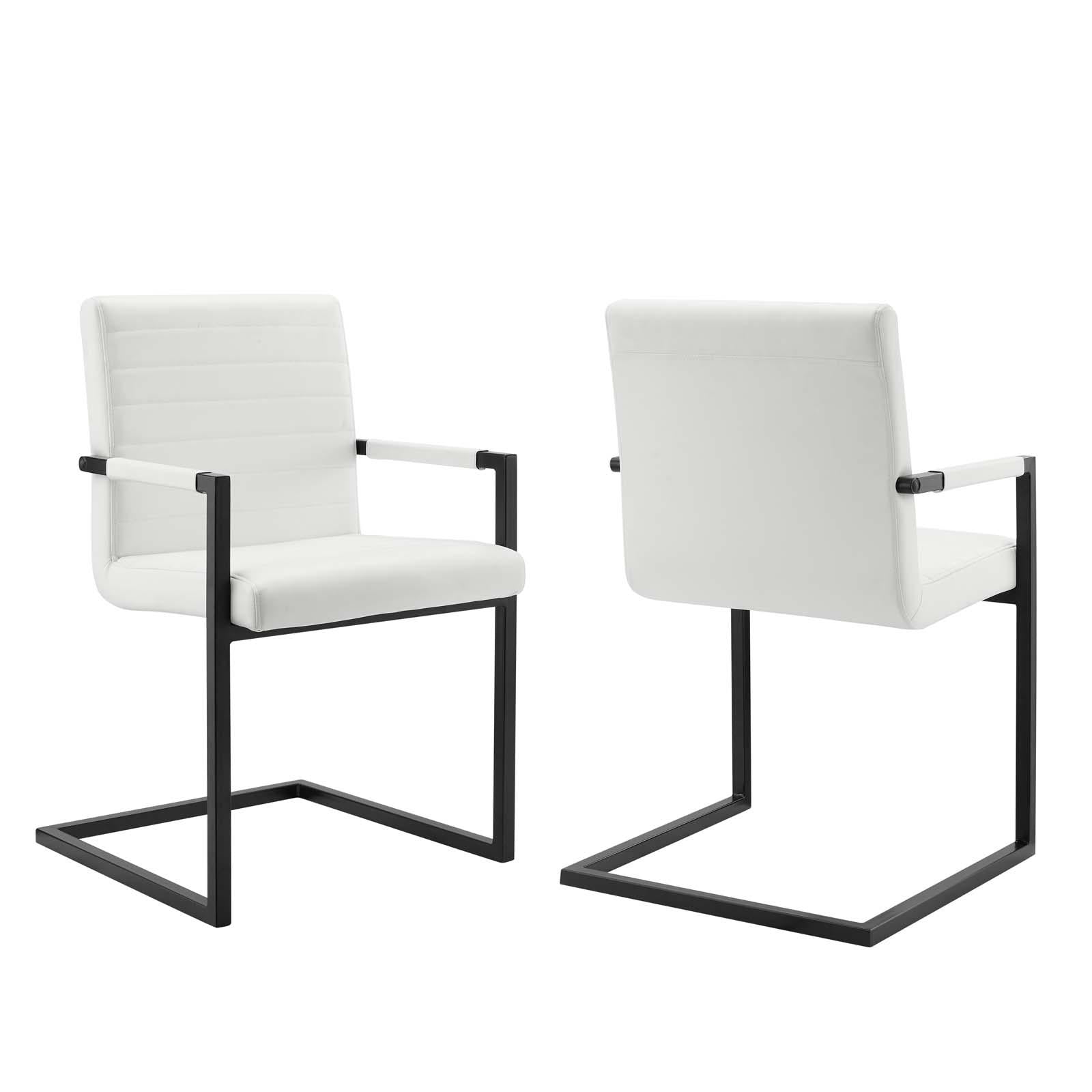 Modway Furniture Modern Savoy Vegan Leather Dining Chairs - Set of 2 - EEI-4522