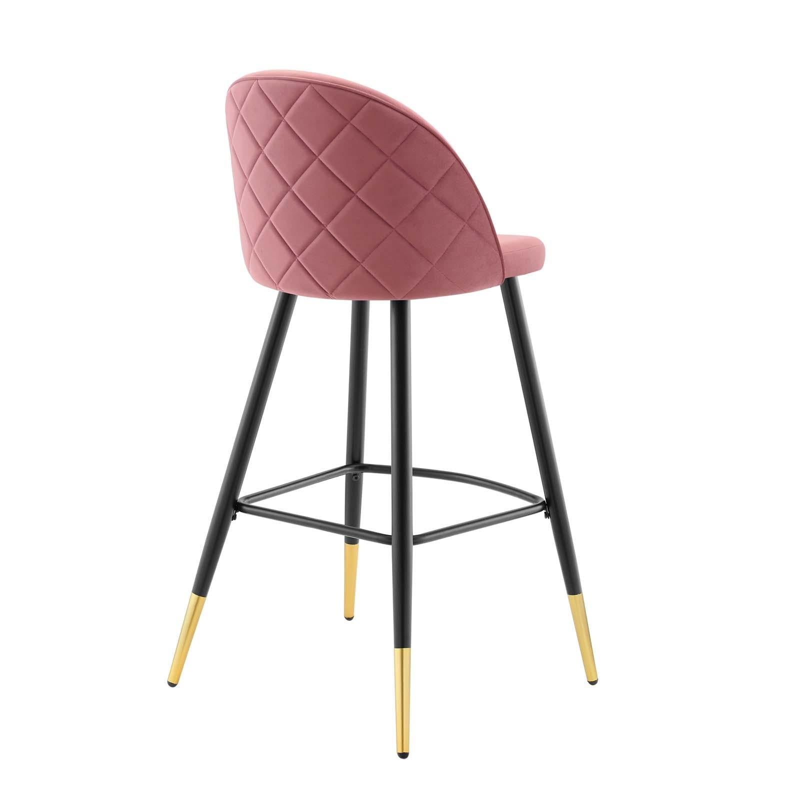 Modway Furniture Modern Cordial Performance Velvet Bar Stools - Set of 2 - EEI-4527