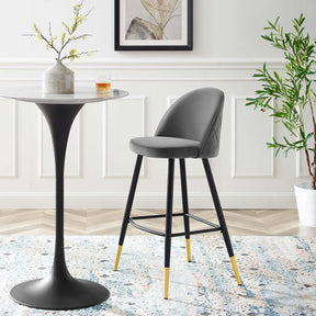 Modway Furniture Modern Cordial Performance Velvet Bar Stools - Set of 2 - EEI-4527