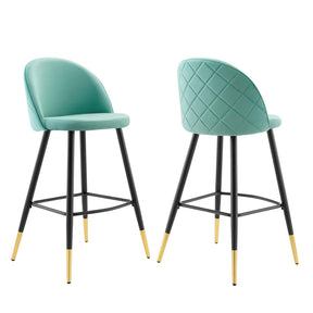 Modway Furniture Modern Cordial Performance Velvet Bar Stools - Set of 2 - EEI-4527