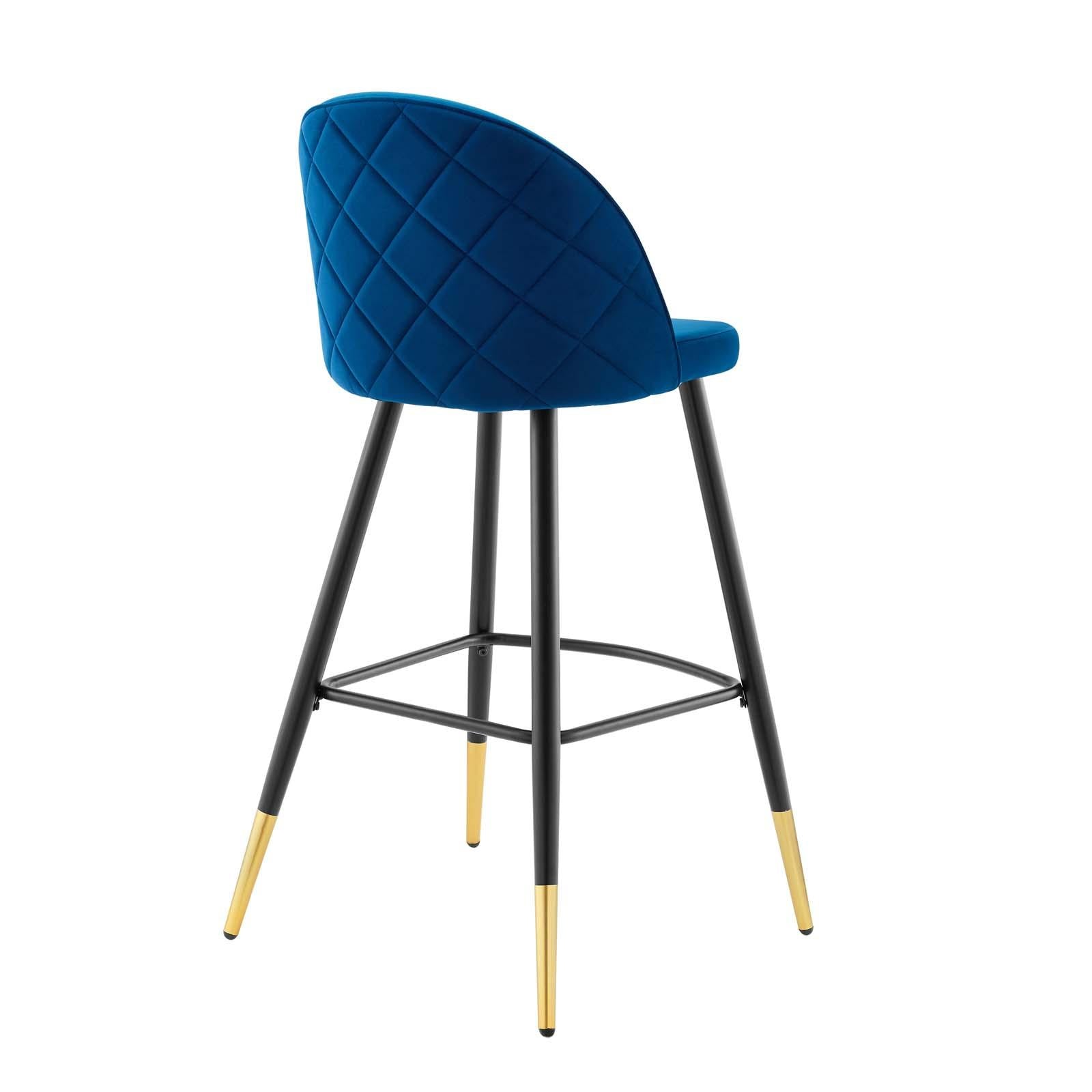 Modway Furniture Modern Cordial Performance Velvet Bar Stools - Set of 2 - EEI-4527