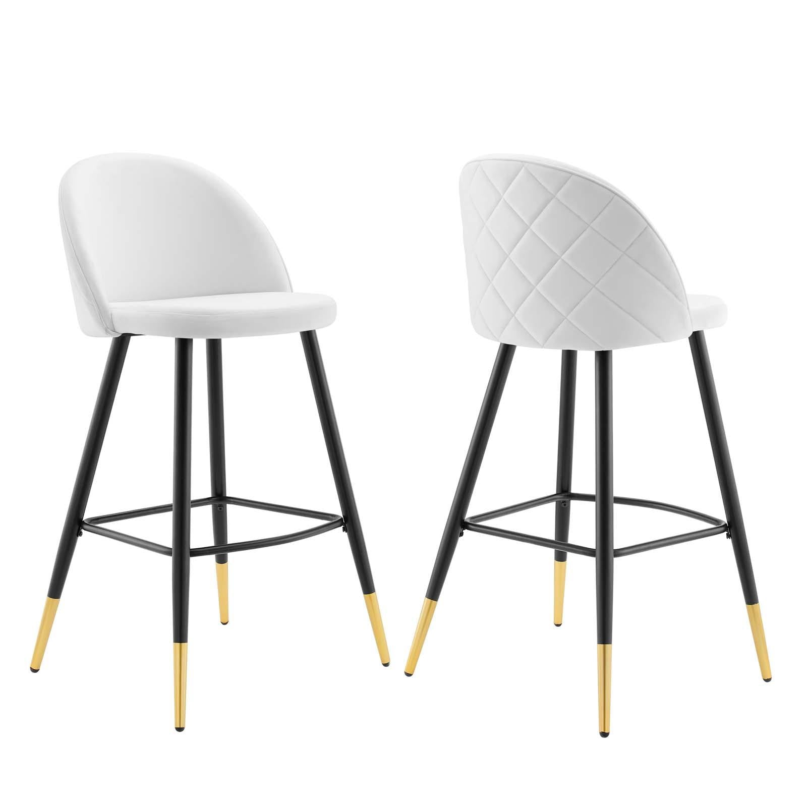 Modway Furniture Modern Cordial Performance Velvet Bar Stools - Set of 2 - EEI-4527