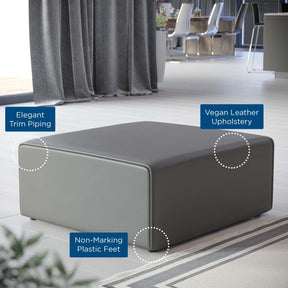 Modway Furniture Modern Mingle Vegan Leather Ottoman - EEI-4624