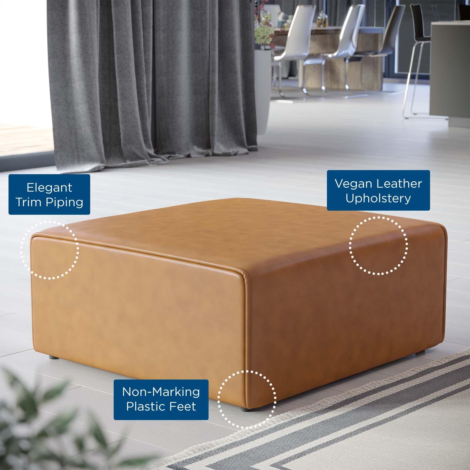 Modway Furniture Modern Mingle Vegan Leather Ottoman - EEI-4624