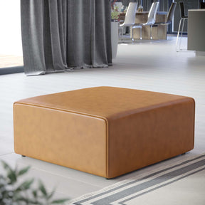 Modway Furniture Modern Mingle Vegan Leather Ottoman - EEI-4624