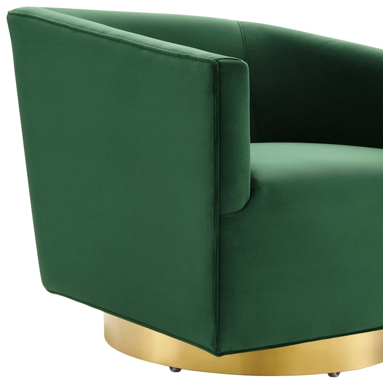 Modway Furniture Modern Twist Accent Lounge Performance Velvet Swivel Chair - EEI-4626