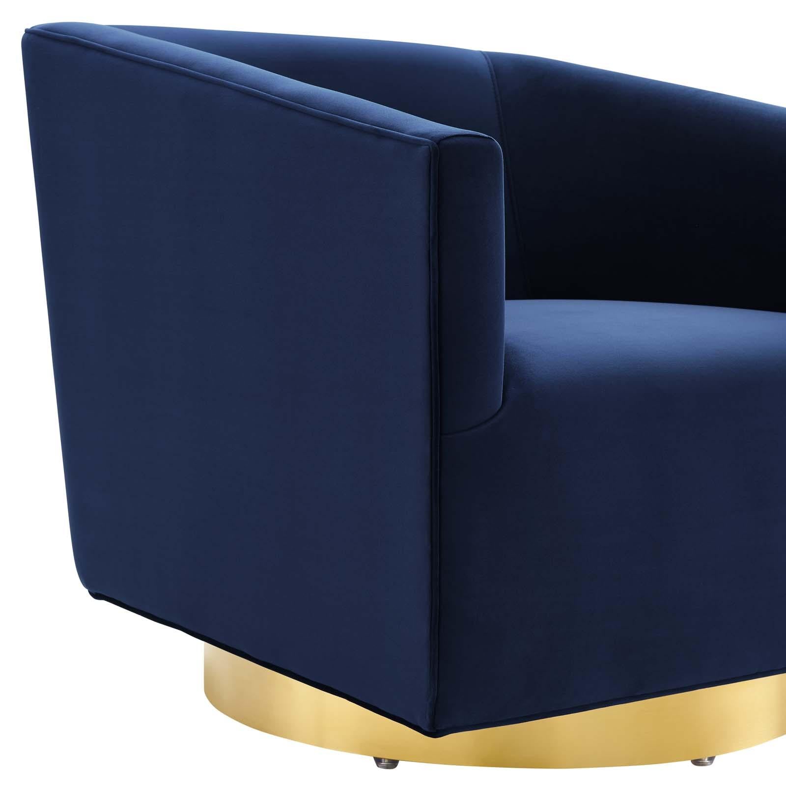 Modway Furniture Modern Twist Accent Lounge Performance Velvet Swivel Chair - EEI-4626