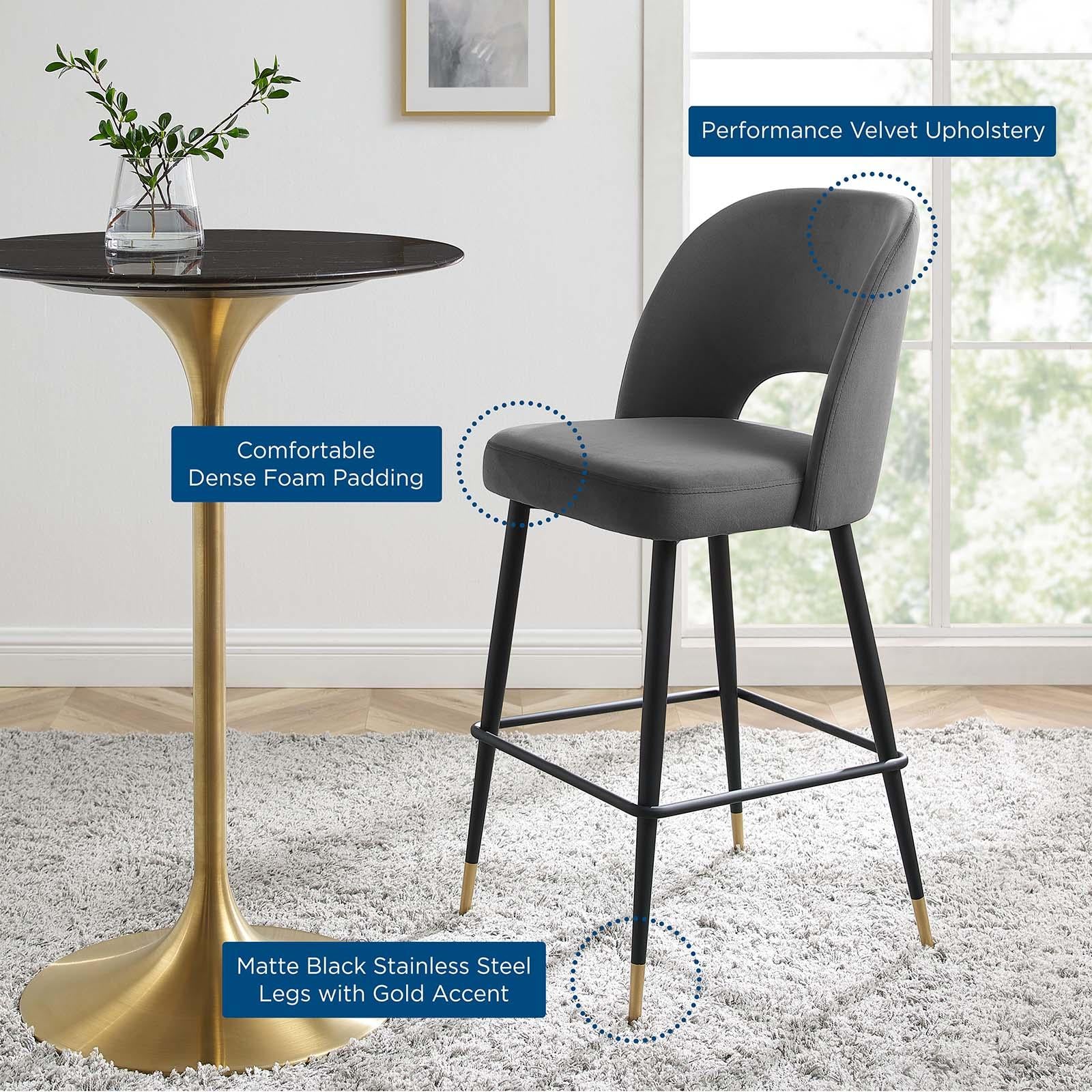 Modway Furniture Modern Rouse Performance Velvet Bar Stool - EEI-4644