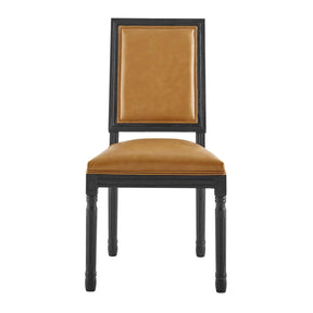 Modway Furniture Modern Court French Vintage Vegan Leather Dining Side Chair - EEI-4663